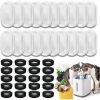 Sonstiges Ersatzfilter für Trinkbrunnen 40 Stück (20x Kohlefilter, 20x Schaumfilter) für Katzen & Hunde