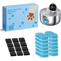 Sonstiges Wasserbrunnenfilter für Katzen 24er Set 12 Aktivkohlefilter 12 Schwammfilter 6 Monate Vorrat