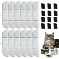 Sonstiges Katzenbrunnen Filter Ersatzfilter 12 Stück für DownyPaws DPWFP6/DPWFP6SS mit Schaumstoff Schwämmen