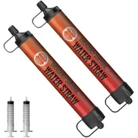 Sonstiges Wasserfilter Outdoor 2er Set 3000 Liter 0,1 Mikron BPA-frei Orange