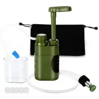 Namvo Wasserfilter Outdoor Trinkwasseraufbereitung 3000 L Survival Camping Army Green