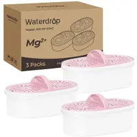 Waterdrop Ersatzfilter Magnesium 3er-Pack für Kanne | Reduziert Chlor & Gerüche, Verbessert Geschmack | 6-Stufen-Filtration