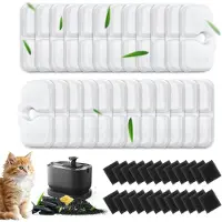 Petlibro Katzenbrunnen Filter Ersatzset 48 Stück | 24 Filterkartuschen & 24 Schaumstoffschwämme | Kompatibel PLWF105/PLWF115/PLWF005