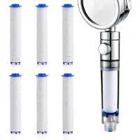 Sonstiges 6 Stück Duschkopf Filter Kalkschutz PP Baumwolle 8.3 x 2.3cm Austauschbar