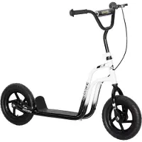 BellaFurn Kinderroller mit verstellbarem Lenker und Handbremse für 5-12 Jahre | Farbe: Weiß