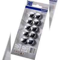 Alco Haftmagnet Metall Kunststoff 20mm silber VE=10x10 Stück
