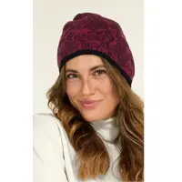 DW-Shop Baumwoll-Mütze in Jacquard weinrot von , Weinrot