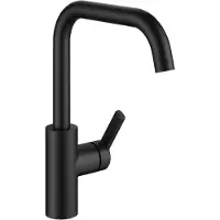 Kwc Küchenarmatur LUNA E6 in SCHWARZ MATT mit seitlichem Bedienhebel / Einhebelmischer