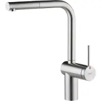 Kwc , Livello 2E. Einhebelmischer, Edelstahl - Armaturen