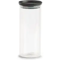 Zeller Vorratsglas m. Kunststoffdeckel, 1250 ml, schwarz, Ø10,3 x 23,6 cm