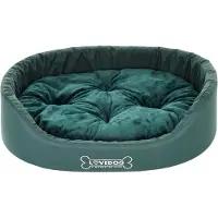 Lovedog Royal Hundebett Flaschengrün XL mit Kissen