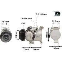 VAN WEZEL Kompressor, Klimaanlage 2701k702 für MAZDA