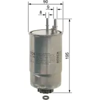 Bosch Kraftstofffilter f026402206 Leitungsfilter 195mm für LANCIA PEUGEOT