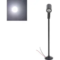Lixada LED Mini Spotlight Schmuck Vitrine Display Lights DC12V Upright Mini Display Cabinet Light Eye Care Stable Heat Dissipation Black White Light