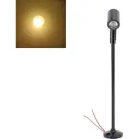 Lixada LED Mini Spotlight Schmuck Vitrine Display Lights DC12V Upright Mini Display Cabinet Light Eye Care Stable Heat Dissipation Black Warm Light