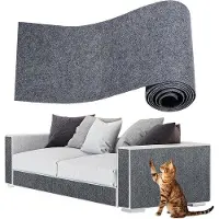 Famanu Krabmat Katzenkratzschutz für Möbel - wiederverwendbar - grau - 39,9 x 199,9 cm