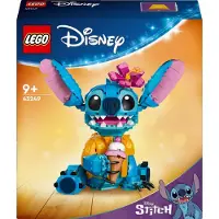 LEGO Disney 43249 Stitch 730 Elemente Beweglicher Kopf, Eiswaffel, Blume