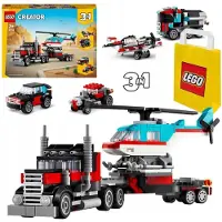 LEGO Creator 3W1 LKW mit Hubschrauber und SUV 270 Teile 7+ mit Tasche 9 cm