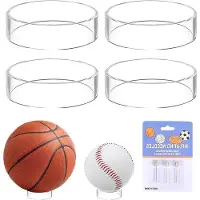 OEM Set aus 5 Acryl Ballenhaltern für Fußball, Basketball und Volleyball mit 3 Aufblasnadeln