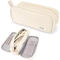 BundiGlassware wonsar Federmäppchen Mäppchen Federtasche 3 Fächer Große Kapazität Pencil Case Federmappe Jungen Mädchen Teenager Erwachsene Schulmäppchen für Schule & Büro