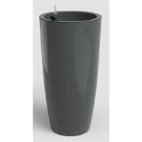 Artevasi Runder hoher Blumentopf mit automatischem Bewässerungssystem SANTONI SWS - Kunststoff - Anthrazit - Ø40 x H78 cm - Innen/Außen -