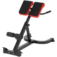 SPORTNOW Hyperextension Rückentrainer, Höhenverstellbar Bauchtrainer mit Beinfixierung