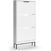 Vicco Schuhkipper Luca, Weiss, 59 x 123 cm mit 3 Kippfächer
