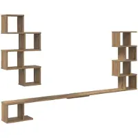 vidaXL Wandmontiertes TV-Regal Artisan-Eiche 180 x 15 x 94 cm