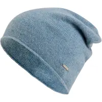 Falke Strickmütze "Pure Cashmere", Damen, Gr. onesize, blau (cloud meliert (6027)), Mützen Strickmütze
