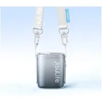 JISULIFE Nackenventilator 5 4500mAh Mini-Ventilator mit Trageschlaufe - Schwarz