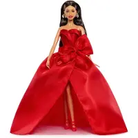 Barbie Signature 2026 Holiday -Modepuppe, saisonales Modell für Sammler, braune Haare mit rotem Kleid mit Schleife, Modepuppe, Weiblich, 6 Jahr(e), Mädchen, 320 mm, Mehrfarbig