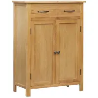 vidaXL Schuhschrank 76x37x105 cm Eiche Massivholz