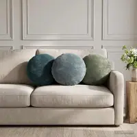 vidaXL Kissenbezug 6 stk. HEERLEN Grün Ø 30 cm Chenille-Stoff