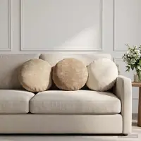 vidaXL Kissenbezug 2 stk. HEERLEN Taupe Ø 40 cm Chenille-Stoff