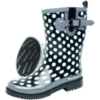 Bockstiegel Gummistiefel "Dorin", Damen, Gr. 37, blau (blau, weiß), Obermaterial: 100% Naturkautschuk NaRubber., Schuhe Gummistiefel