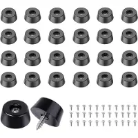 Zimtky 40 Stück Gummifüße Schneidebretter Gummipuffer Gummifüße Anti vibrationsbasis Gummifüsse Füße Schraubbar für Möbel zum Schutz von Möbeln vor Feuchtigkeit und Bodenkratzern (22X18X10mm)