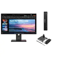 Lenovo ThinkCentre M70q G6 U5 16 512 + ThinkVision T27QD-40 27 QHD Docking Intel Core Ultra 5 225T Prozessor E-Kerne bis zu 4,40 GHz P-Kerne bis zu 4,90 GHz, Windows 11 Pro 64, 512 GB SSD M.2 2280