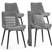 Vicco Esszimmerstuhl Ravlo Grau/Schwarz 51 x 57 cm 4er Set, Model 61390