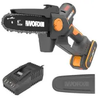 WORX Akku Gehölzschneider Minikettensäge Astsäge WG327E 20V, inkl. Akku 2,0 Ah und Ladegerät, 15cm