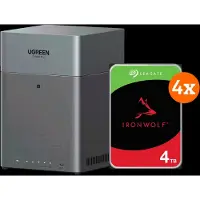 UGREEN NASync DH4300 Plus + Seagate Ironwolf 4 TB 4er-Pack