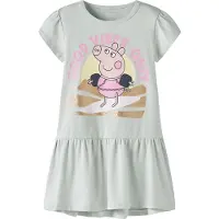 Name it Mädchen Nmfarina Peppa Ss Dress Cplg, Pale Aqua, 92 cm