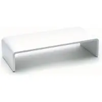 Relaxdays Monitorständer Acryl Weiß