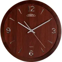 Prim Wood Style Wanduhr Holz 3D-Zahlen Dunkelbraun 36 cm