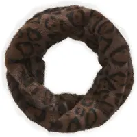 Codello Loop "Loop", Damen, braun, Obermaterial: 100% Polyester PES., Modetücher Loop, mit Leomuster