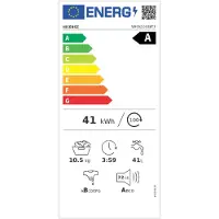 Hisense WF3S1043BT3, Frontlader, 10,5 kg, B, 72 dB, 1400 RPM, A