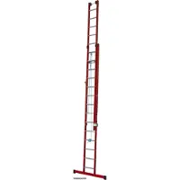 Krause STABILO Kunststoff-SchiebeLeiter aus glasfaserverstärkten Kunstoff-Holmen, 2x8 Sprossen, 815699