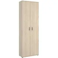 Dmora Mehrzweckschrank Dmiani, Multifunktions-Aufbewahrungseinheit, Kleiderschrank mit 2 Türen, 61 x 35 x 190 cm, Eiche