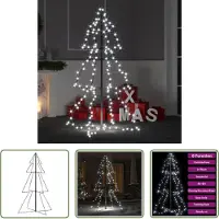 The Living Store Weihnachtsbaum in Kegelform 160 LEDs Indoor & Outdoor 78x120 cm