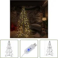 The Living Store Weihnachtsbaum in Kegelform 160 LEDs Indoor & Outdoor 78x120 cm