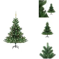 vidaXL Künstlicher Weihnachtsbaum Nordmann LED & Kugeln Grün 150 cm - Weihnachtsbäume
